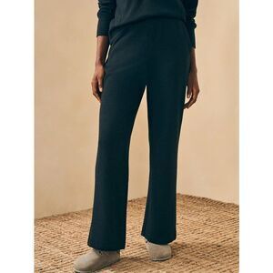 Faherty Legend Lounge Wide Leg Pant XXL Heathered Black Sweatpant Slouchy Comfy